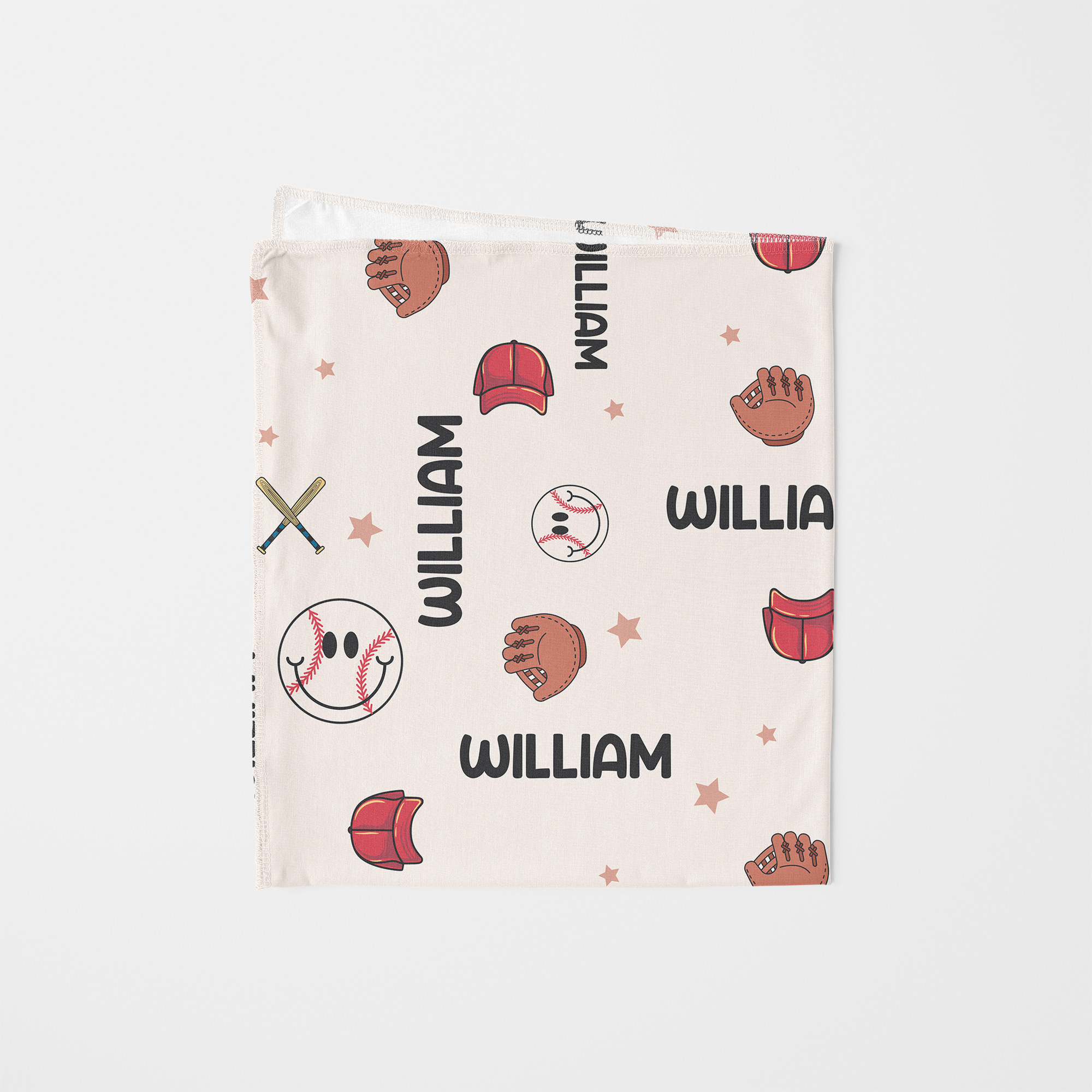 Personalized Swaddle in Baseball
