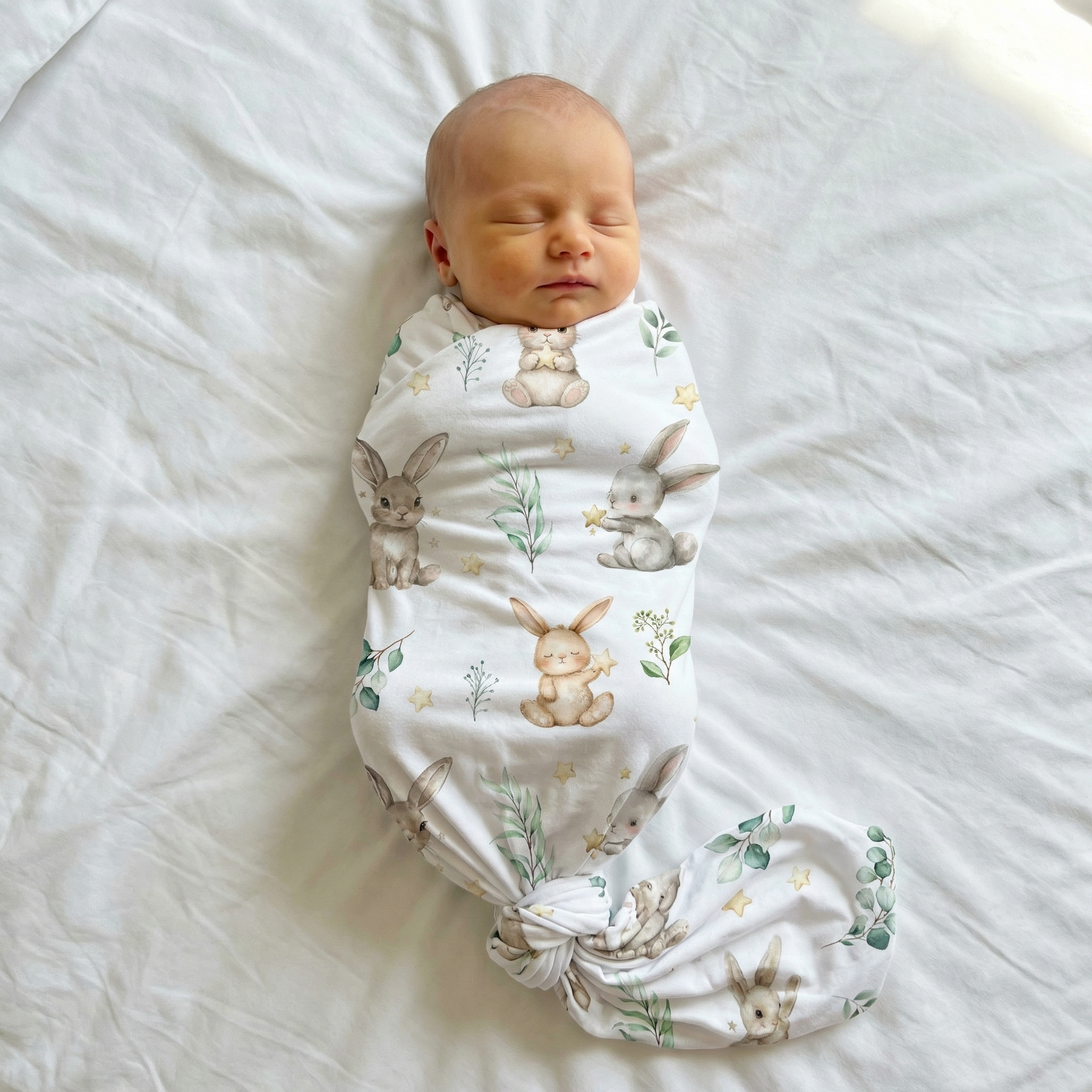 Swaddle Blanket in Bunny Garden
