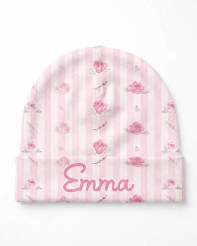 Personalized Beanie in Rosy