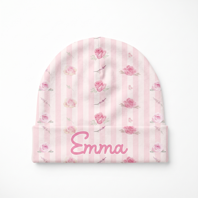 Personalized Beanie in Rosy