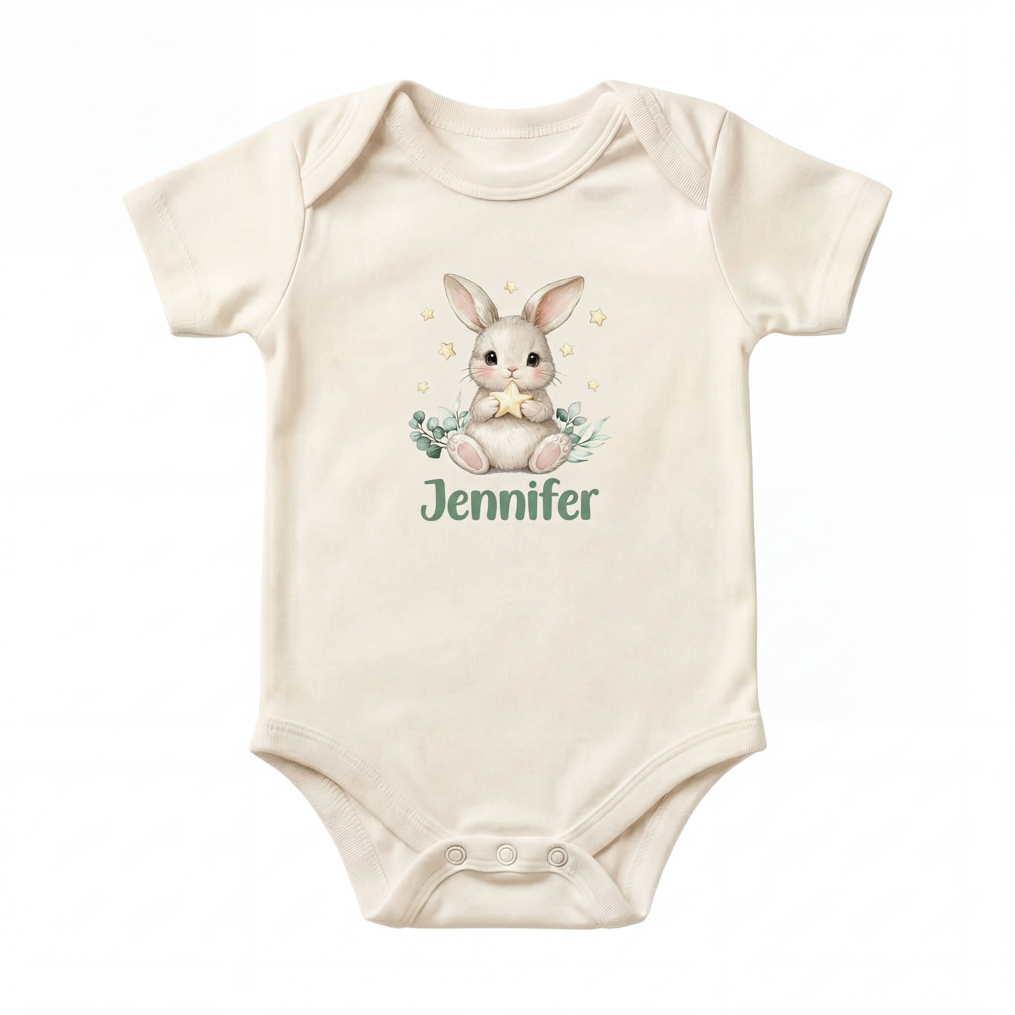 Personalized Graphic Bodysuit in Bunny Garden