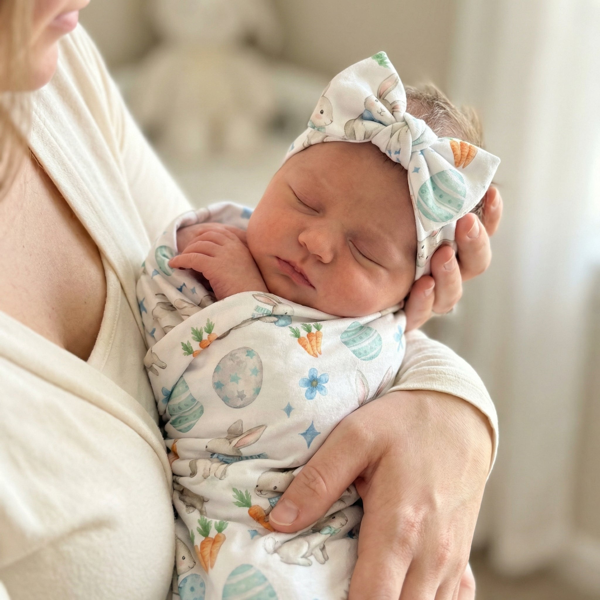 Swaddle in Blue Easter Eggs