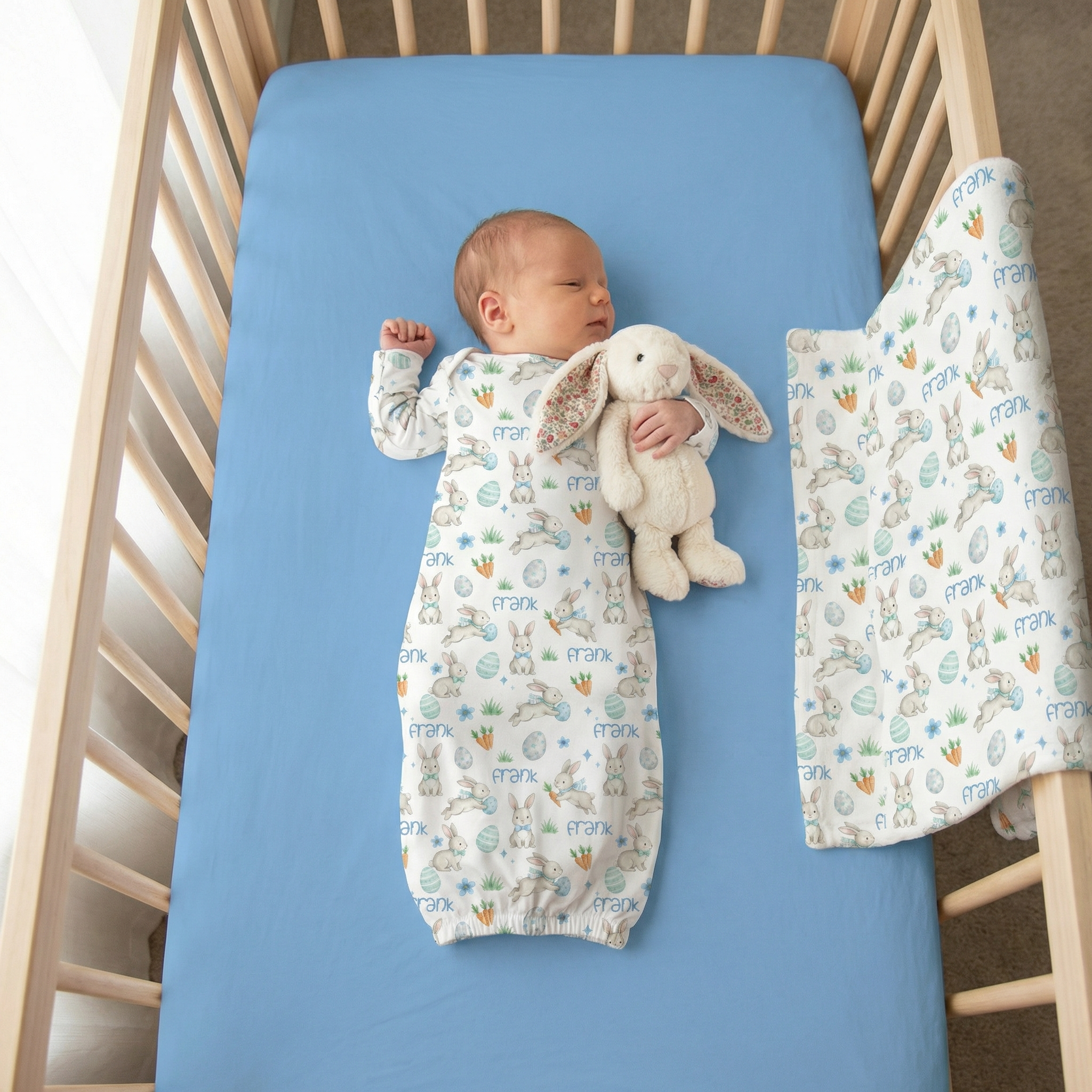 Crib Sheet in Sky Blue