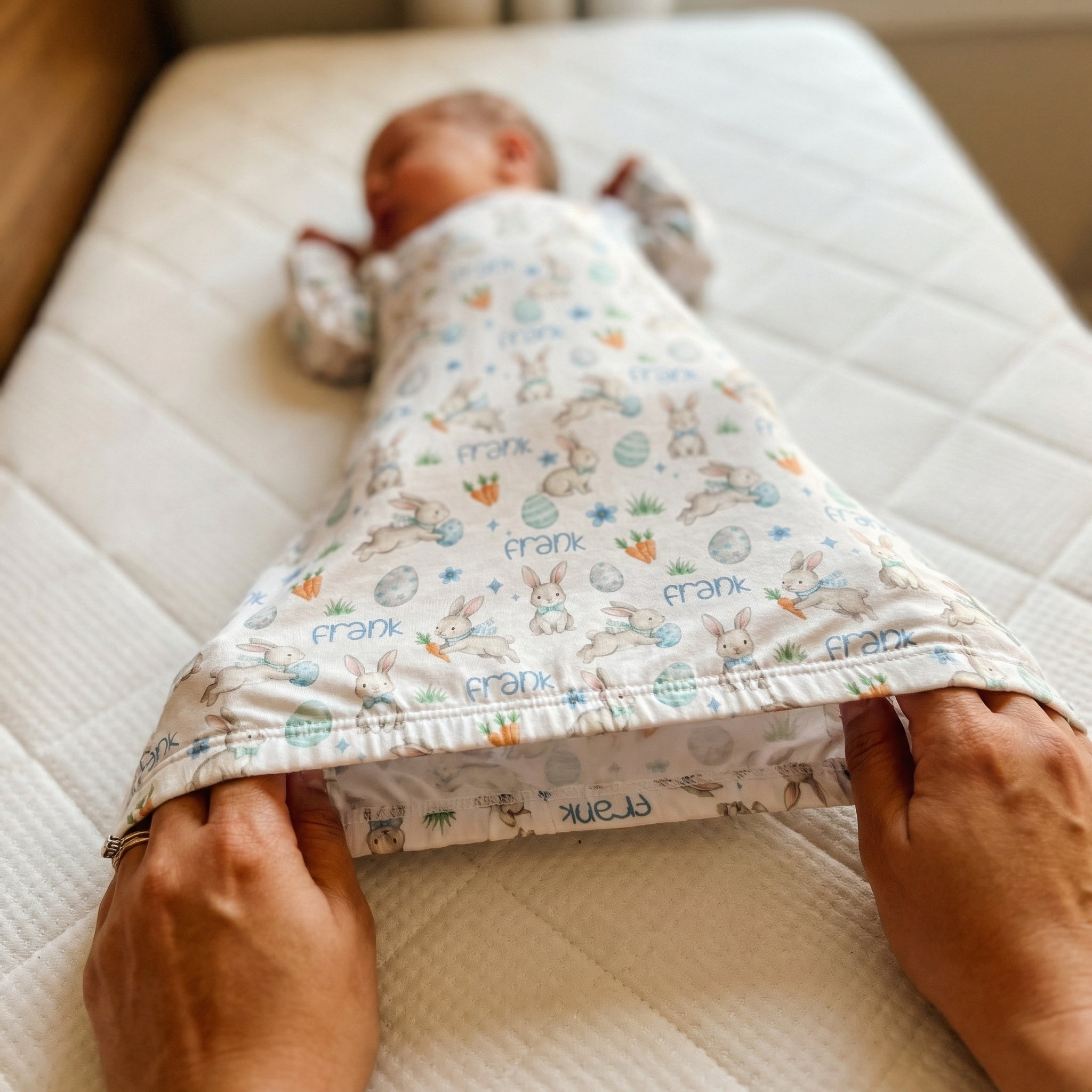 Personalized Sleep Gown in Blue Easter Eggs