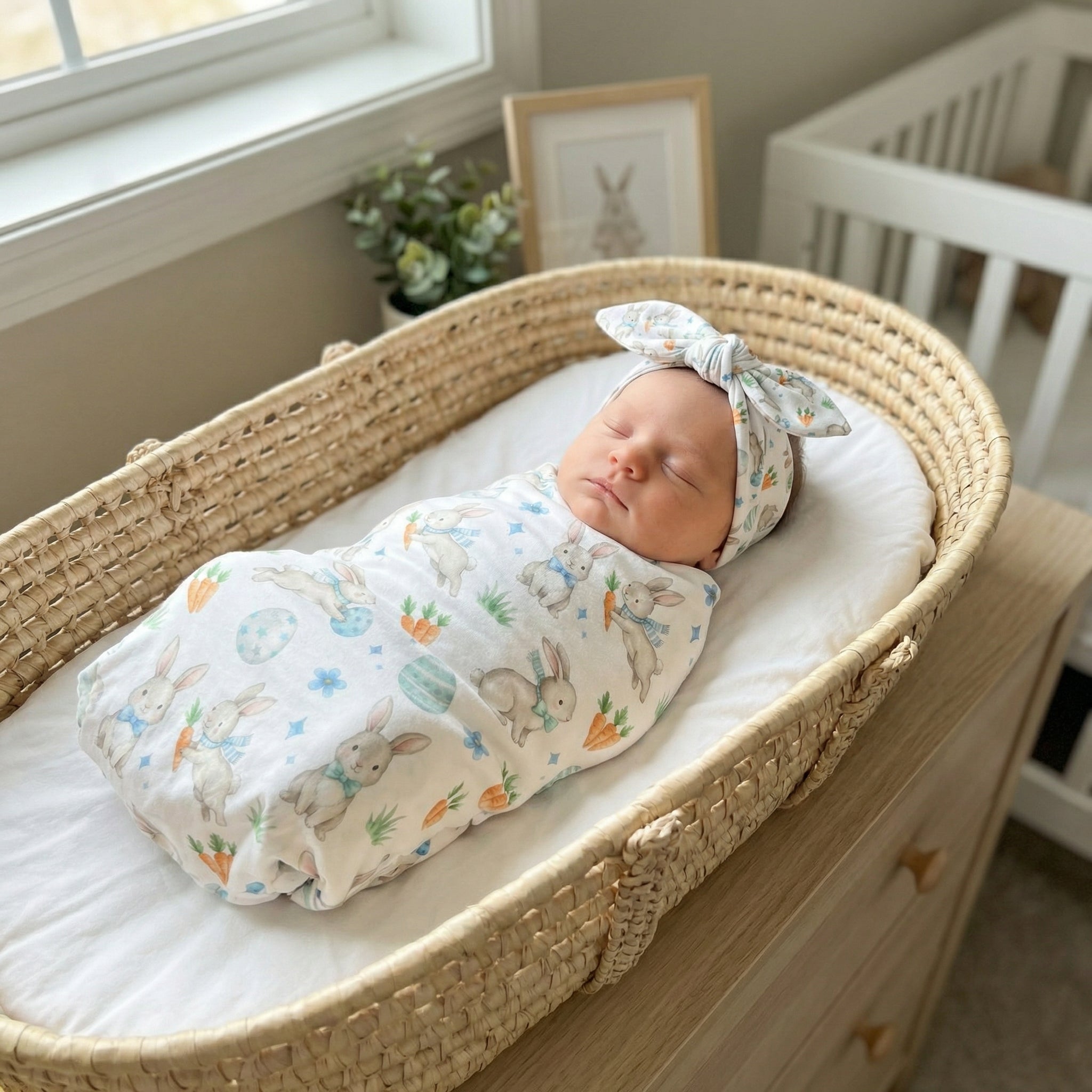 Swaddle in Blue Easter Eggs