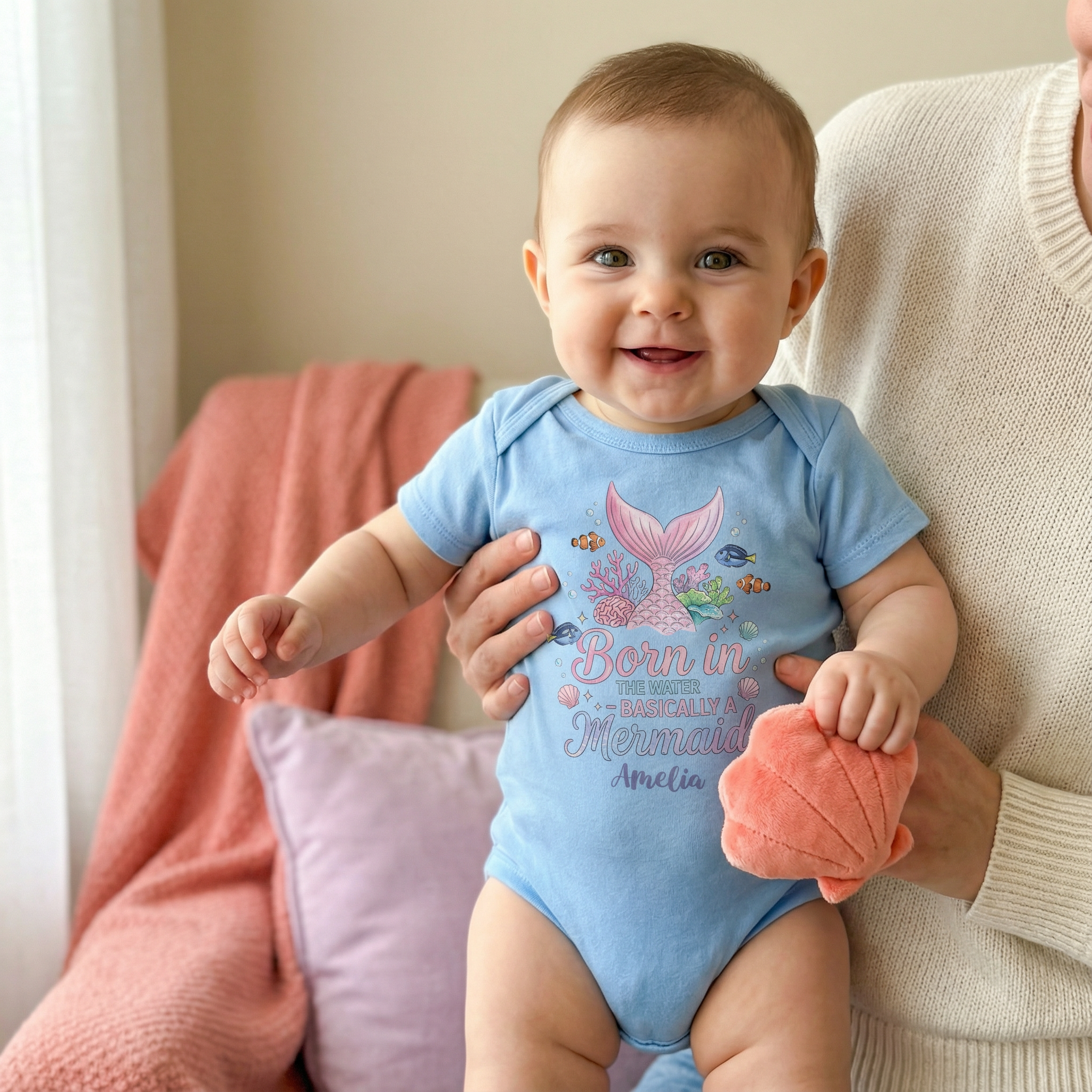 Personalized Bodysuit in Little Mermaid