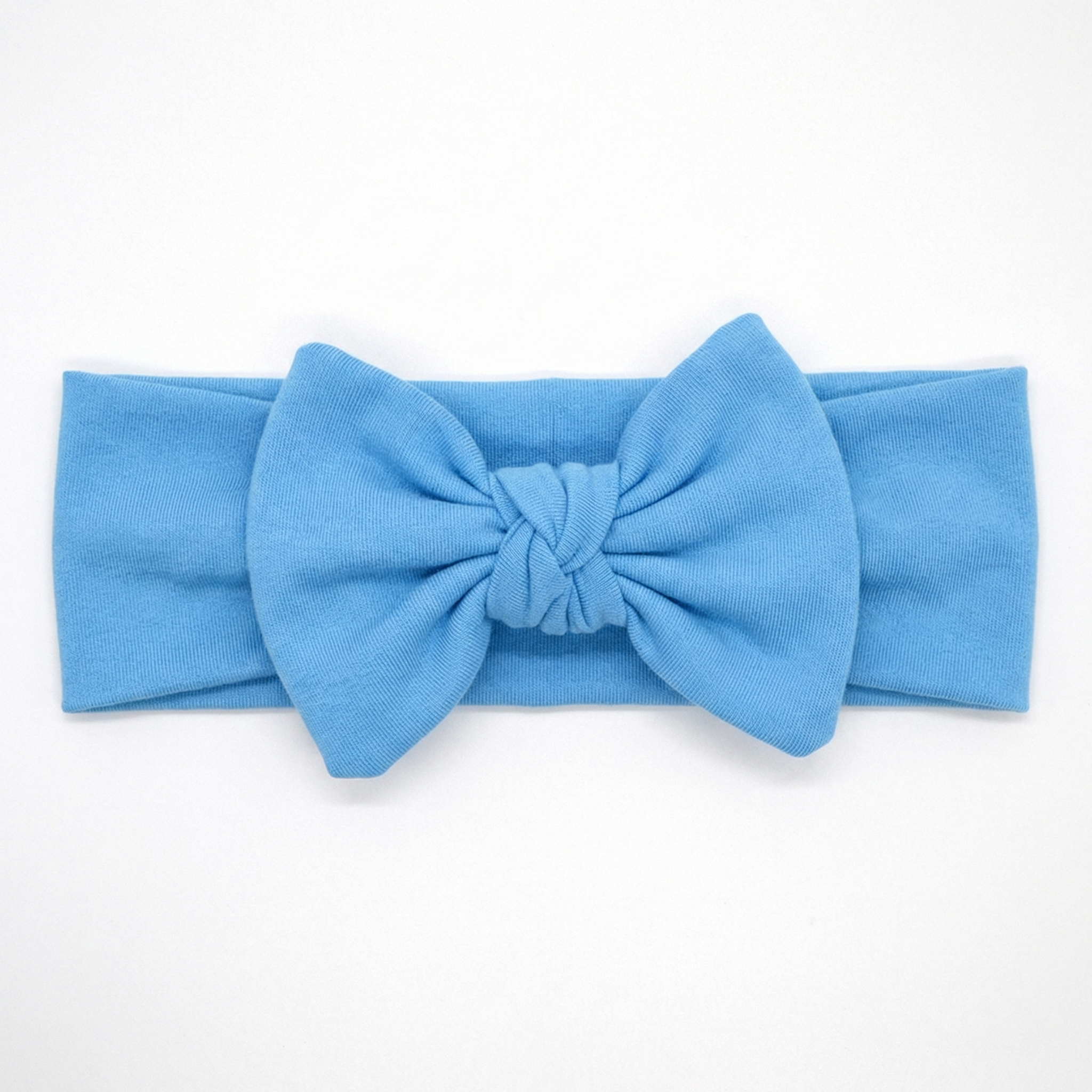 Personalized Bow Headband in Sky Blue