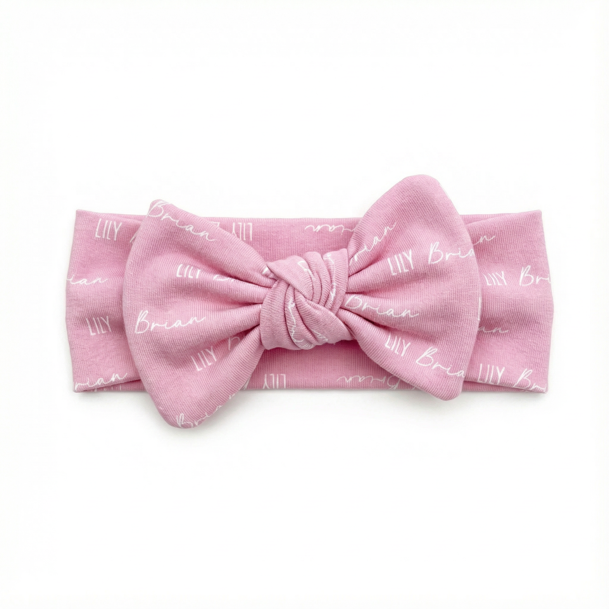 Personalized Bow Headband Font Duo in Blush