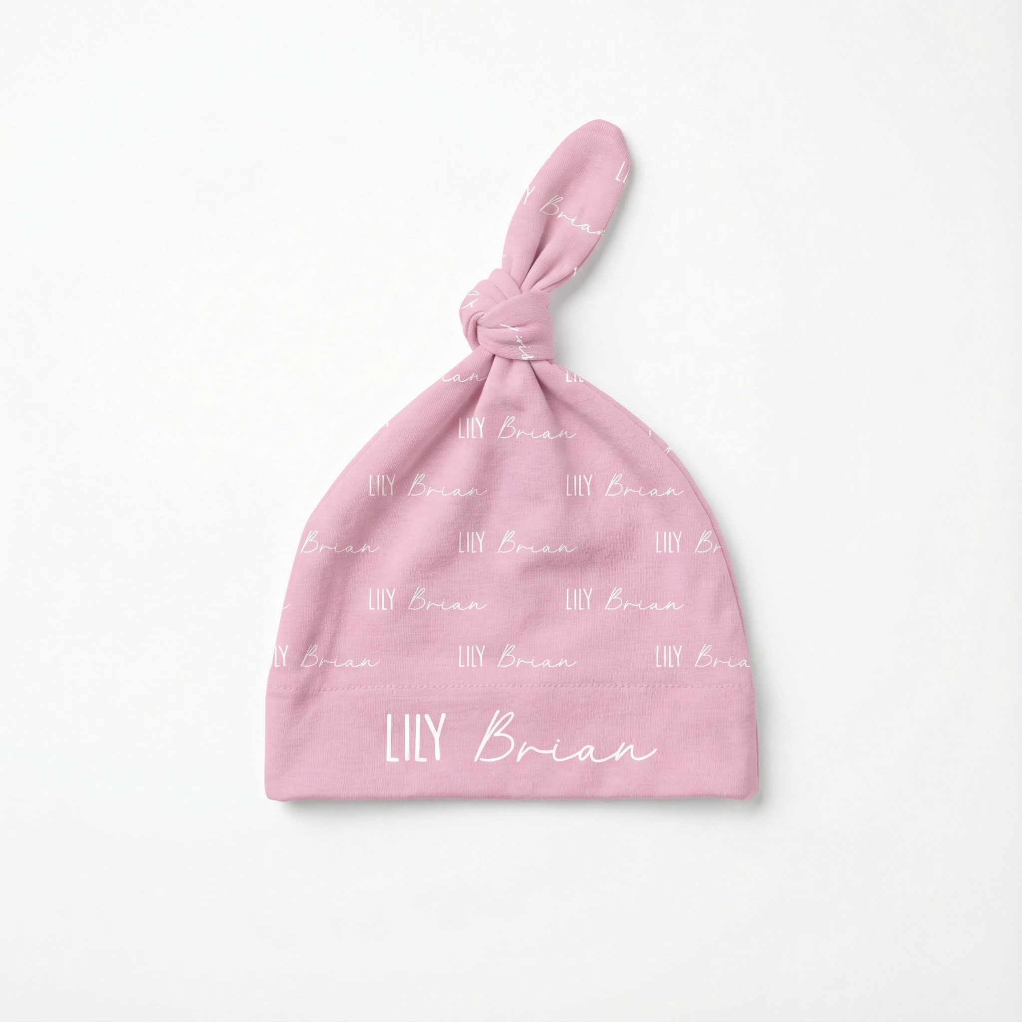 Personalized Knotted Hat Font Duo in Blush