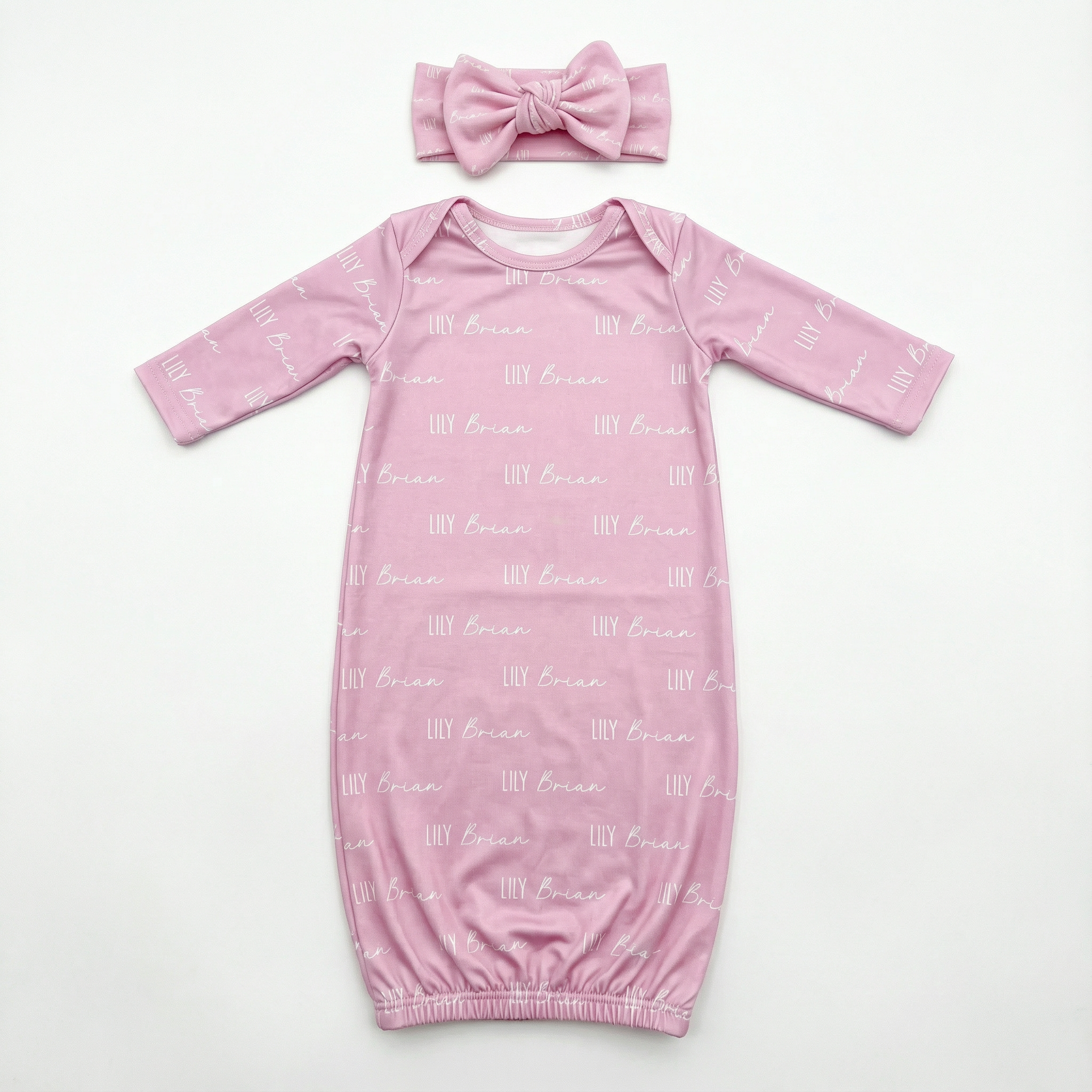 Personalized Sleep Gown Font Duo in Blush