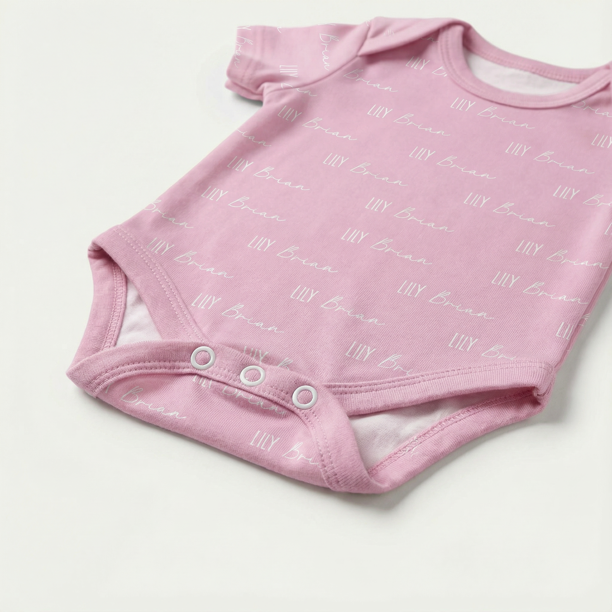 Personalized Bodysuit Font Duo in Blush