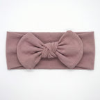 Personalized Bow Headband in Blush Clay