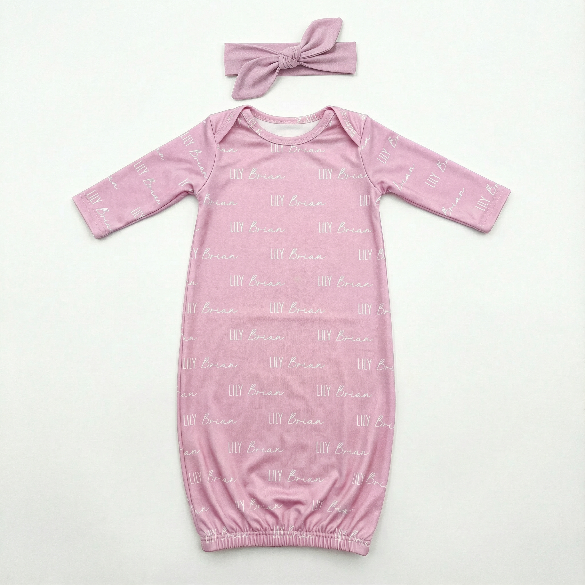 Personalized Sleep Gown Font Duo in Blush