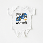 Personalized Graphic Bodysuit in Pit Crew
