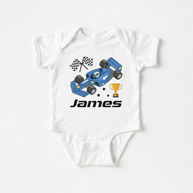 Personalized Graphic Bodysuit in Pit Crew