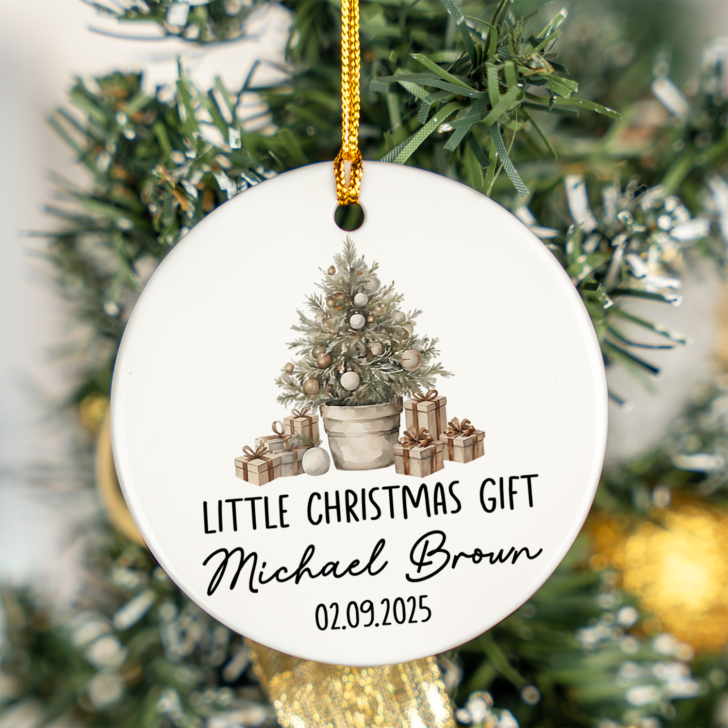 Christmas Gift Personalized Custom Ceramic Ornament
