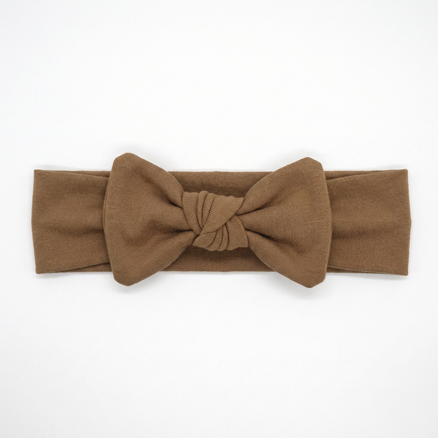 Personalized Bow Headband in Clay