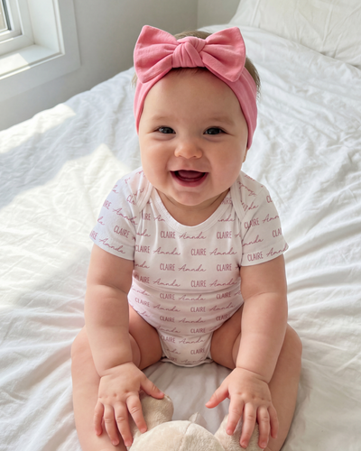 Personalized Bodysuit Font Duo in Cloud