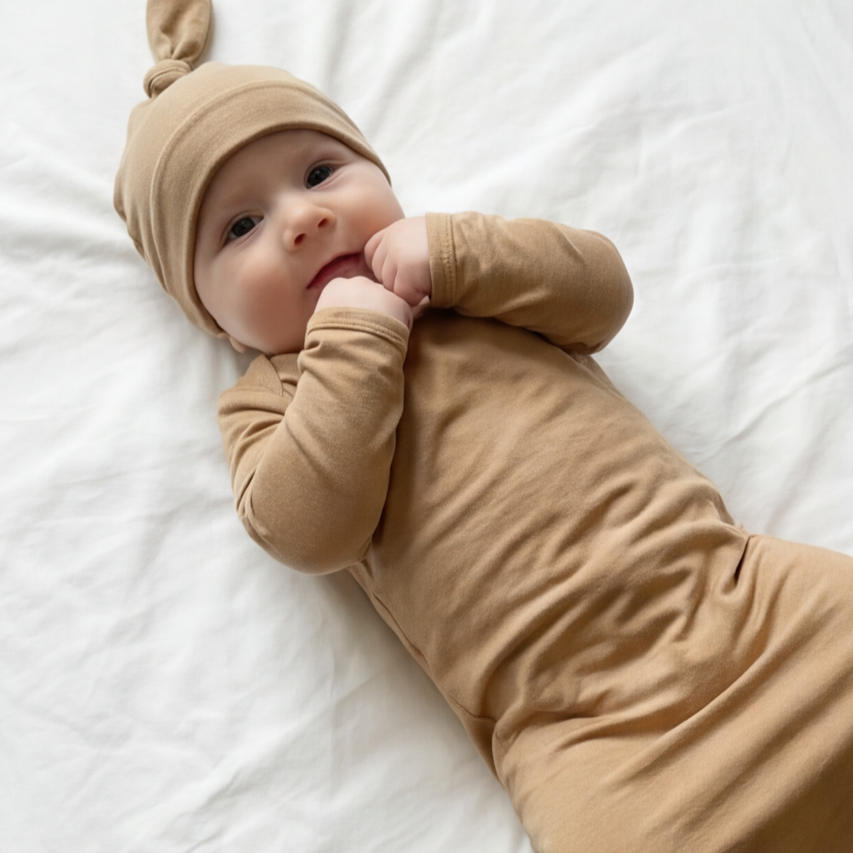 Sleep Gown with Hat Set in Amberwood