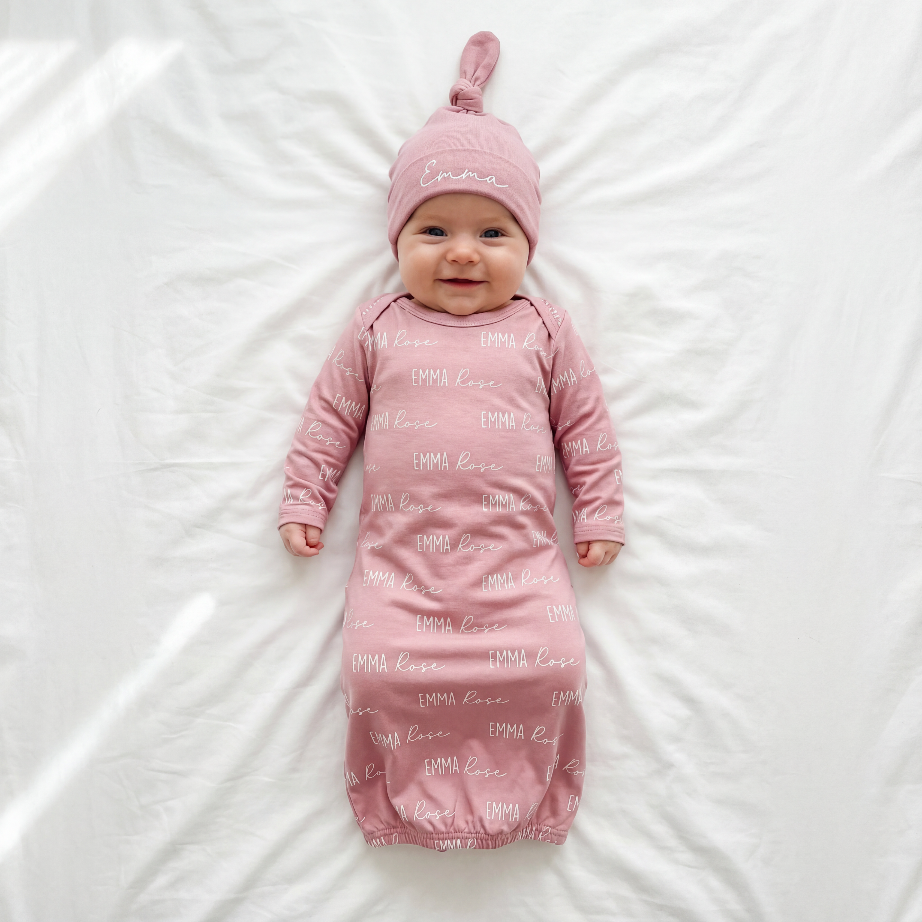 Personalized Sleep Gown Font Duo in Dusty Rose