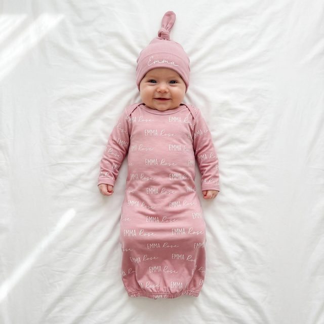 Personalized Sleep Gown in Dusty Rose