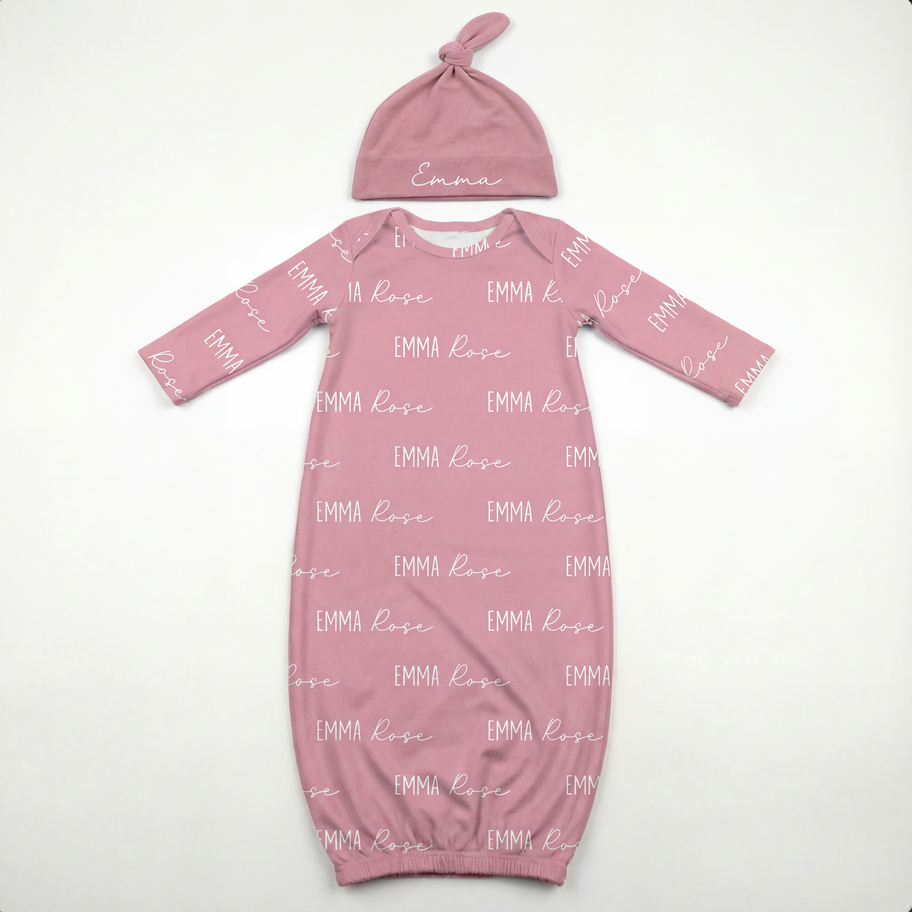Personalized Sleep Gown Font Duo in Dusty Rose