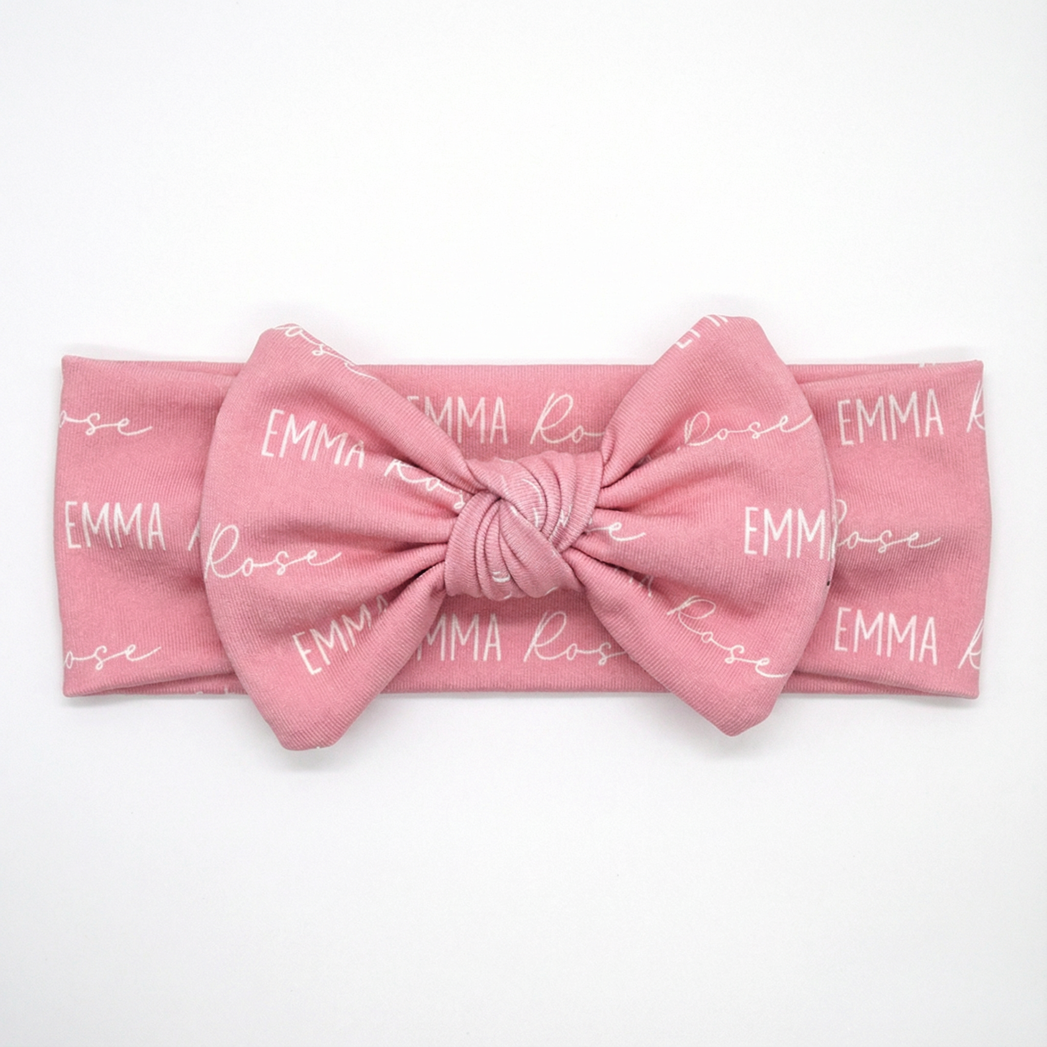Personalized Bow Headband Font Duo in Dusty Rose