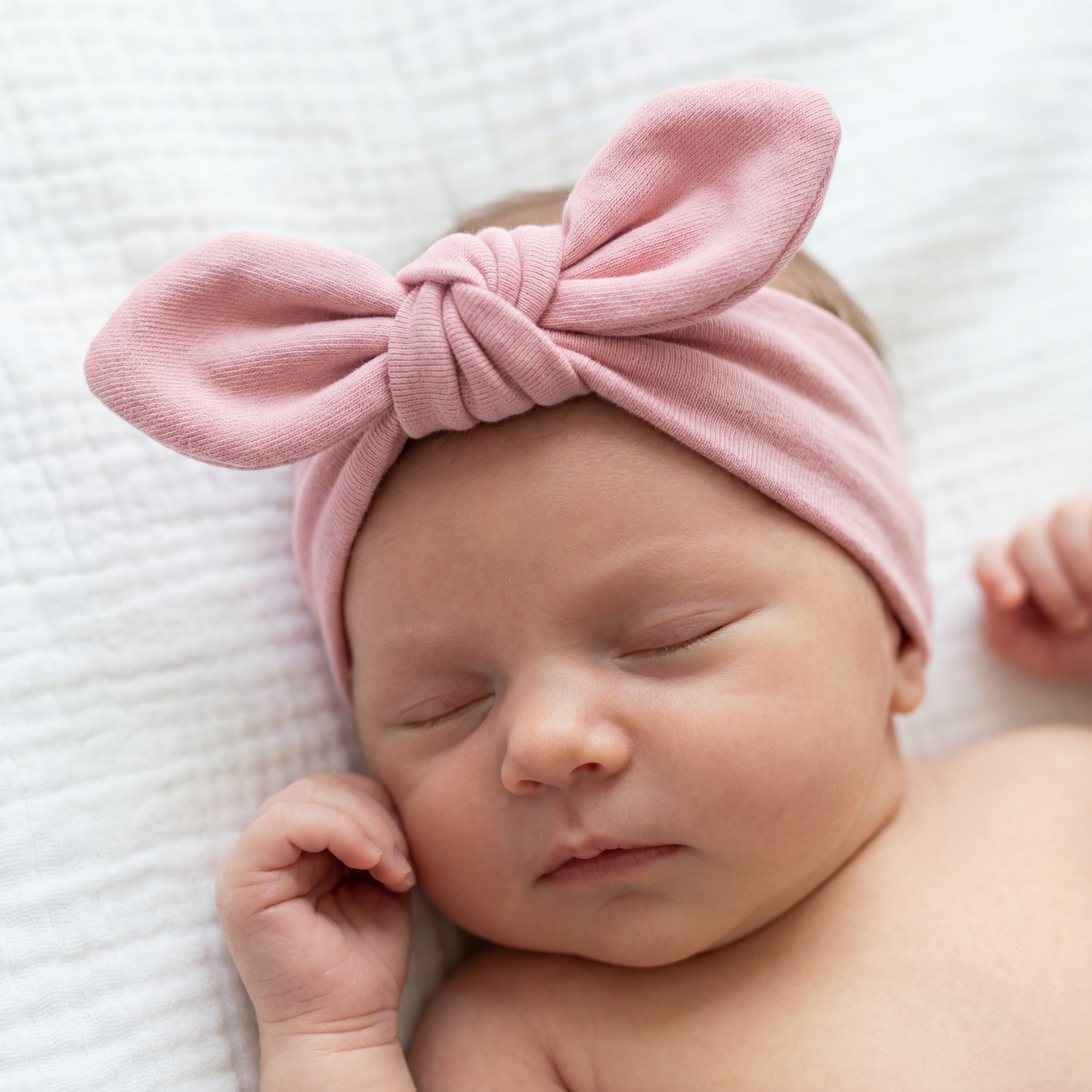 Personalized Knotted Headband in Dusty Rose