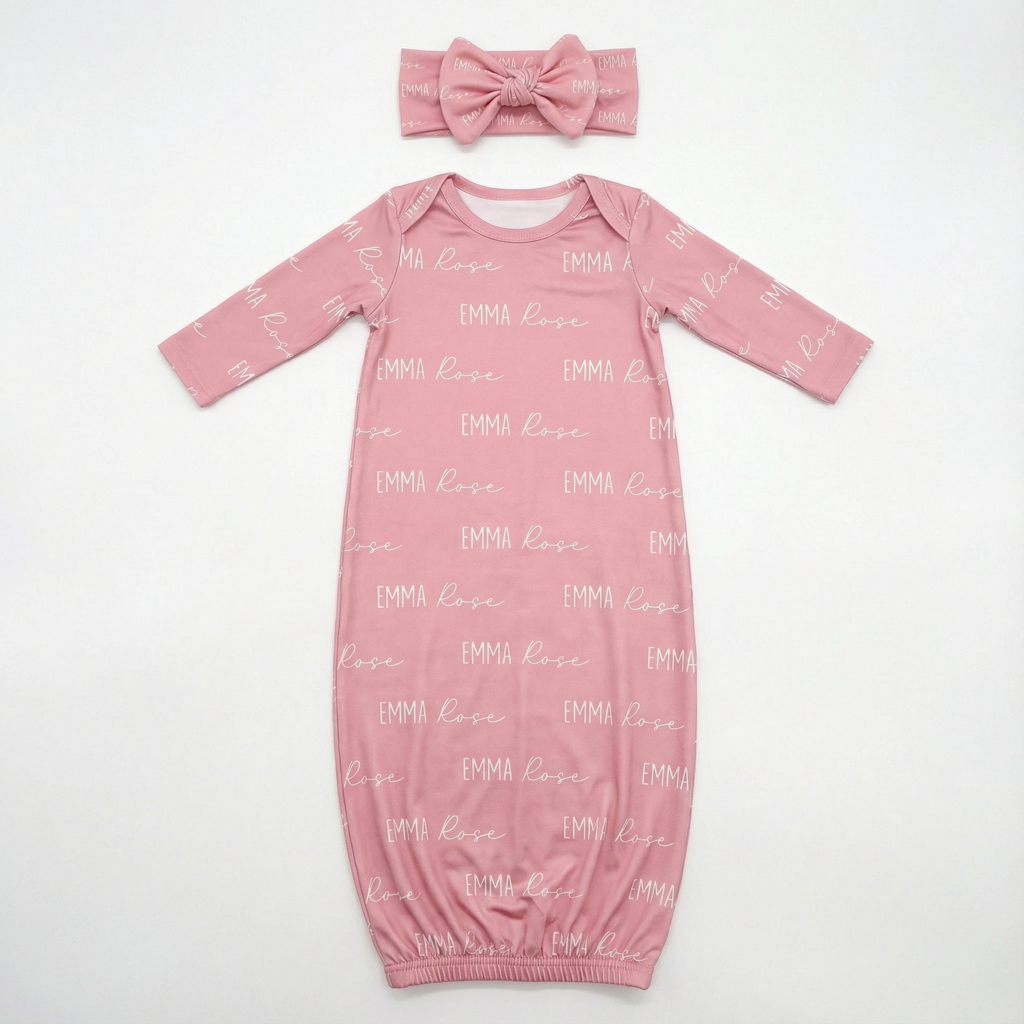 Personalized Sleep Gown Font Duo in Dusty Rose