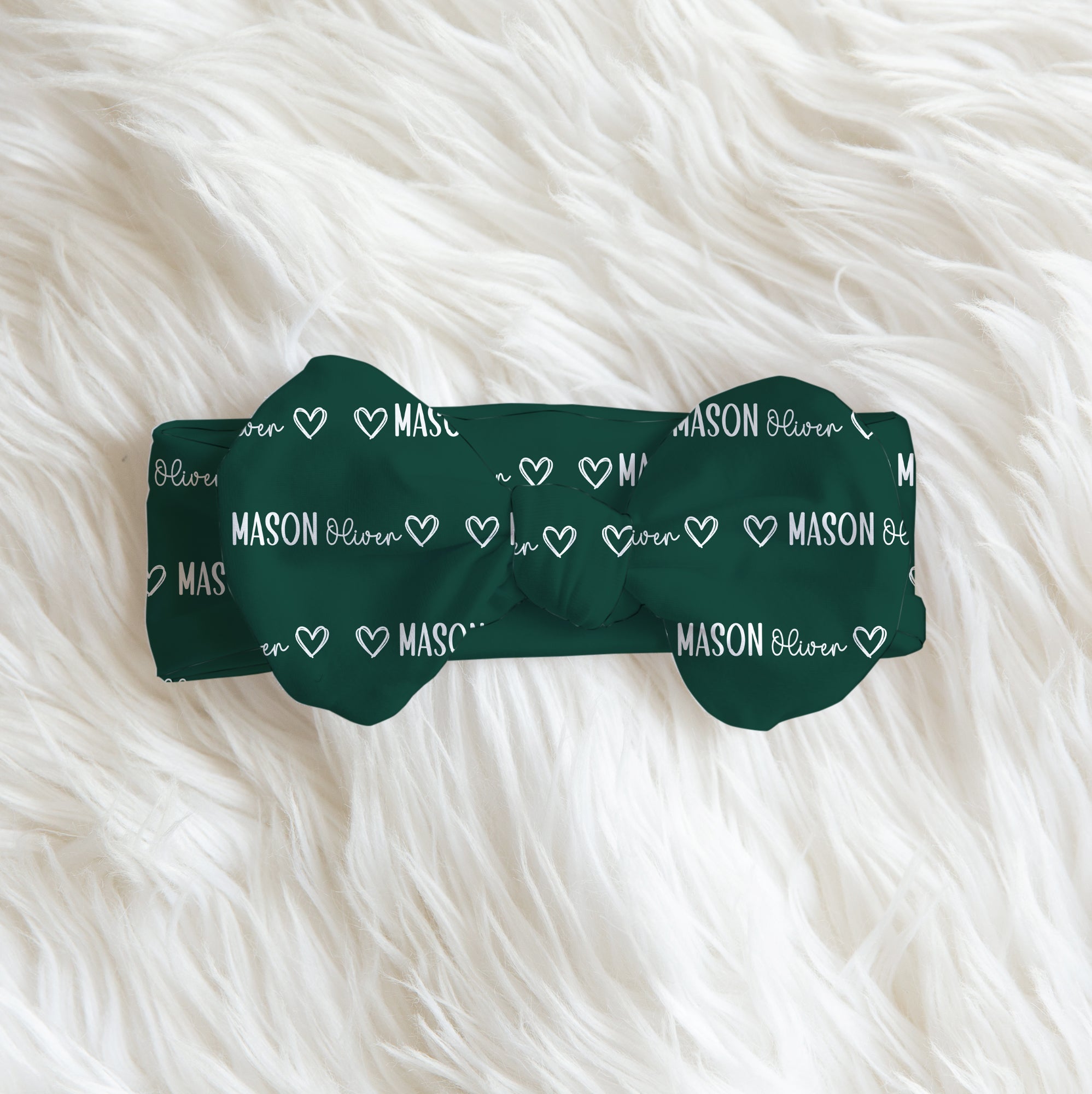 Personalized Bow Headband in Mono Name