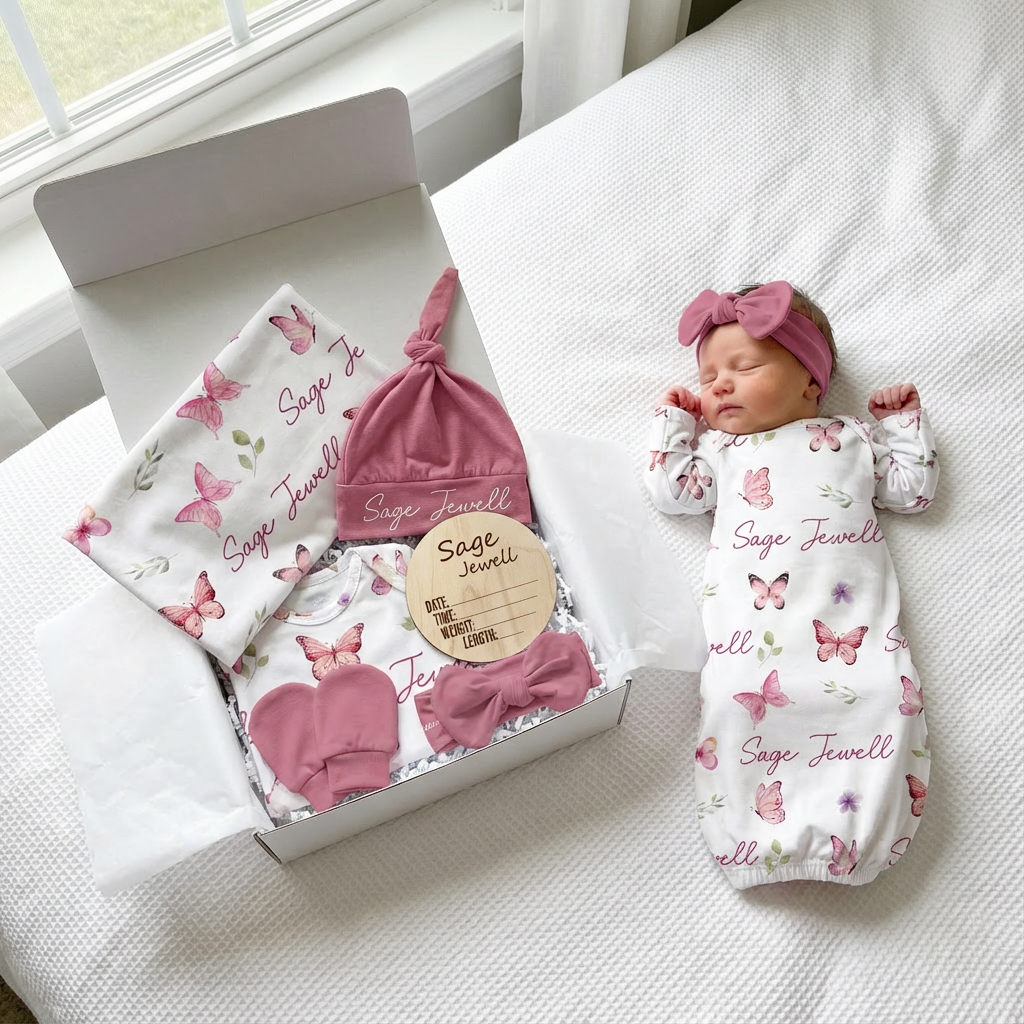 The Ultimate Baby Gift Set in Pink Butterfly