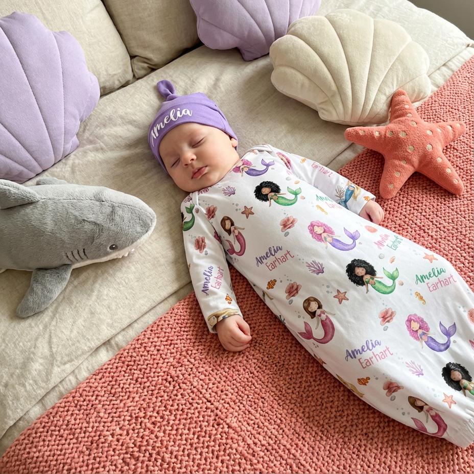 Personalized Sleep Gown in Little Mermaid