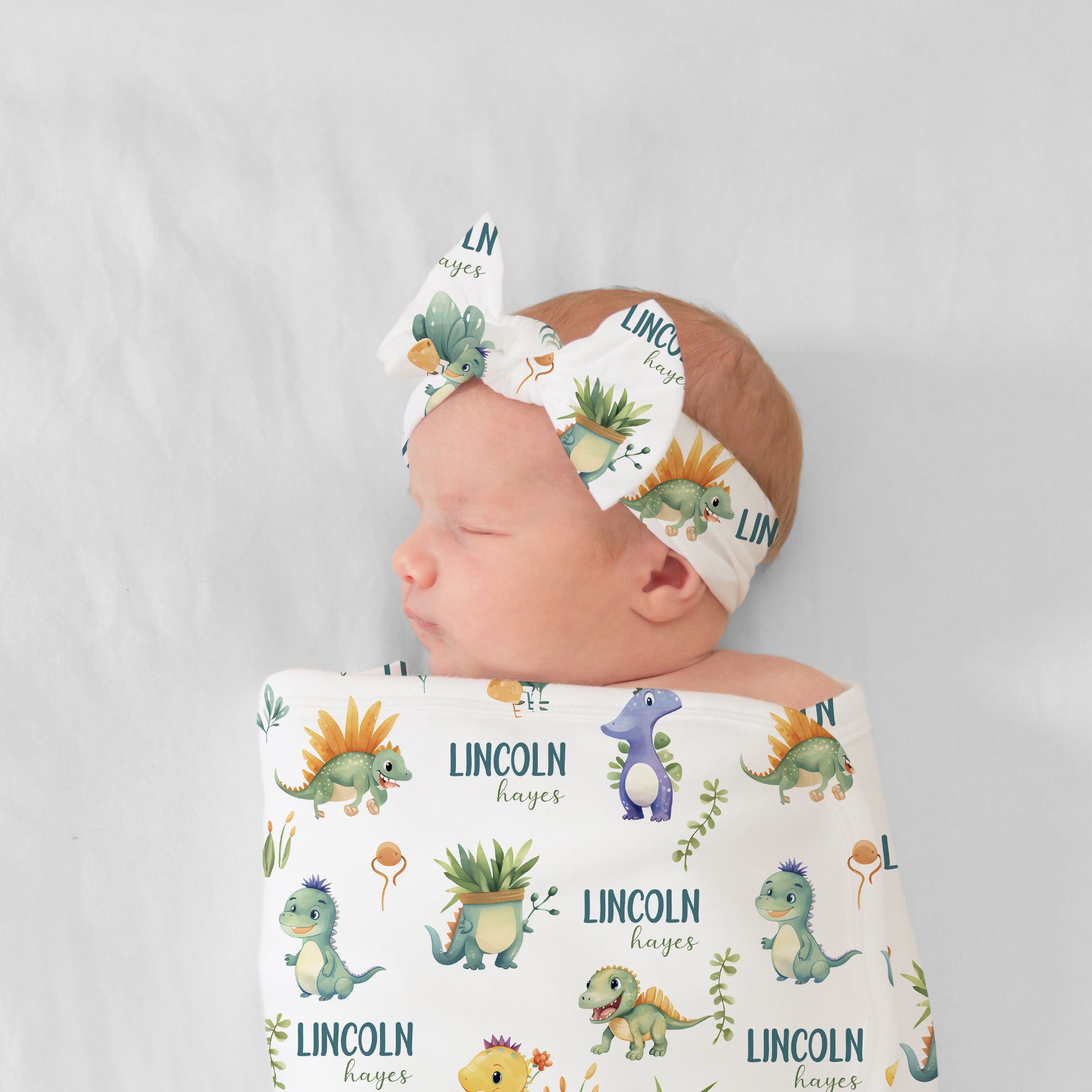 Personalized Blanket in Dinosaur Boy