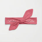 Personalized Knotted Headband in Bloom Pink