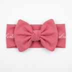 Personalized Bow Headband in Bloom Pink