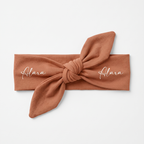 Personalized Knotted Headband in Tan