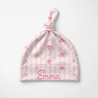 Personalized Knotted Hat in Rosy