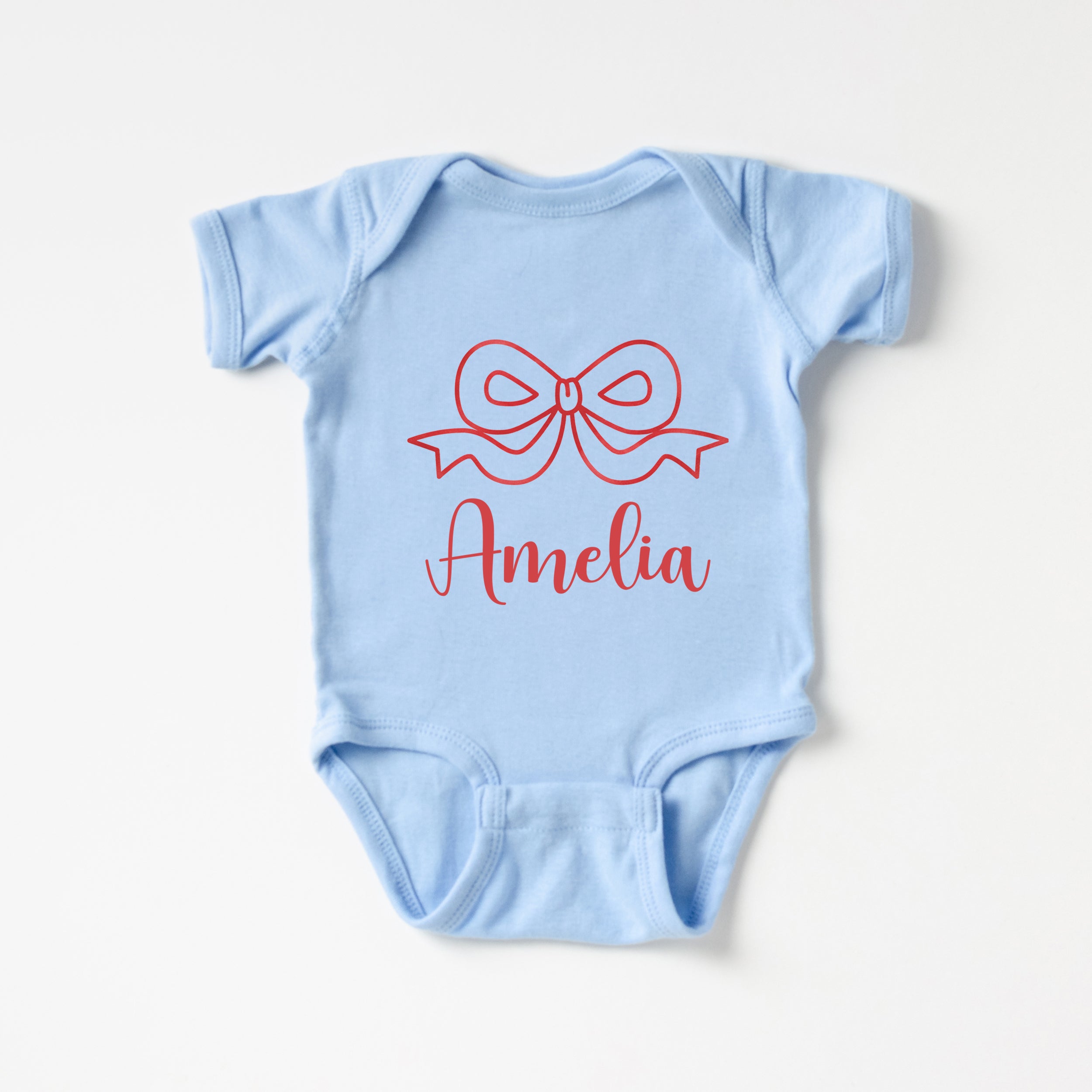 Personalized Graphic Bodysuit in Coquette Ribbon