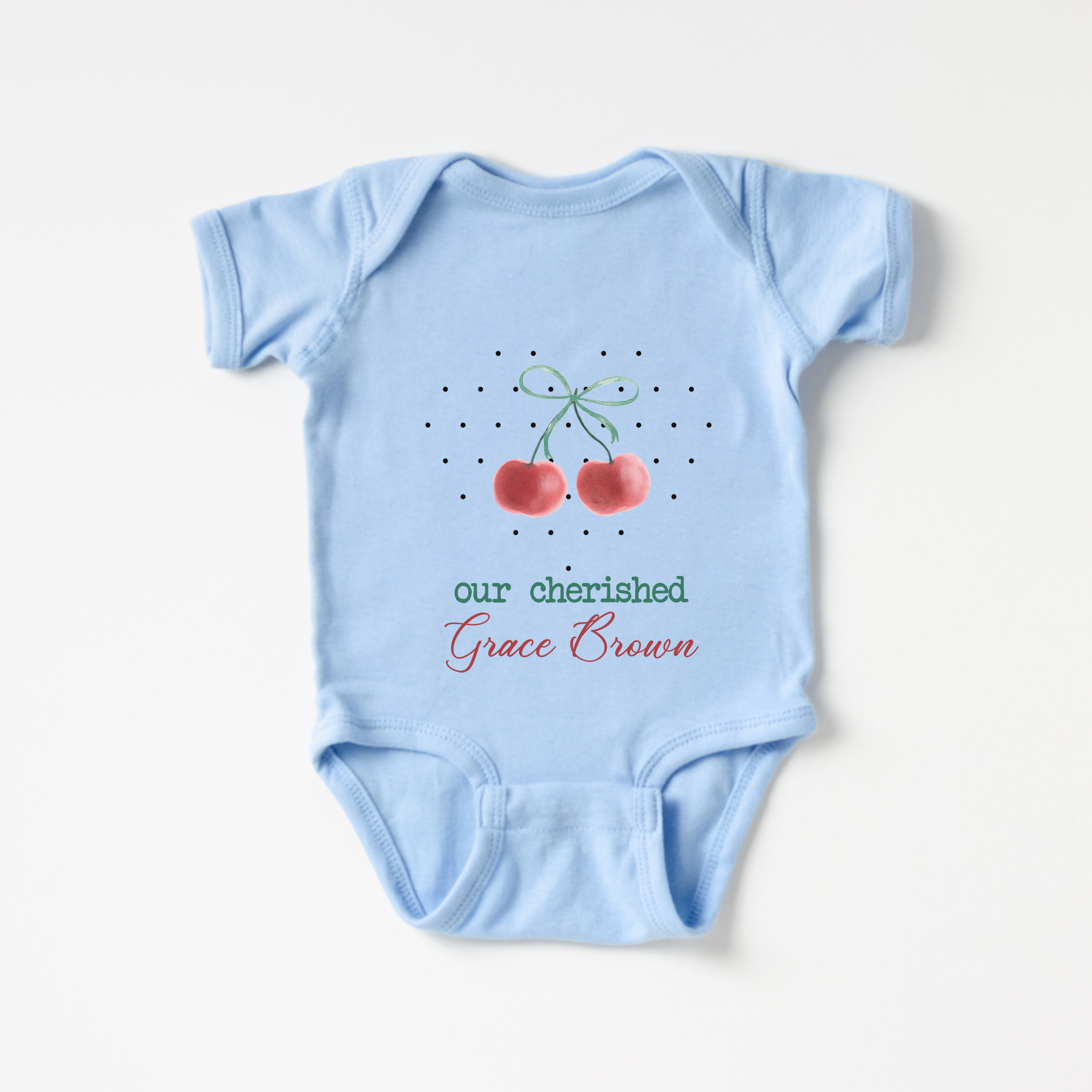 Personalized Graphic Bodysuit in Cherished Baby