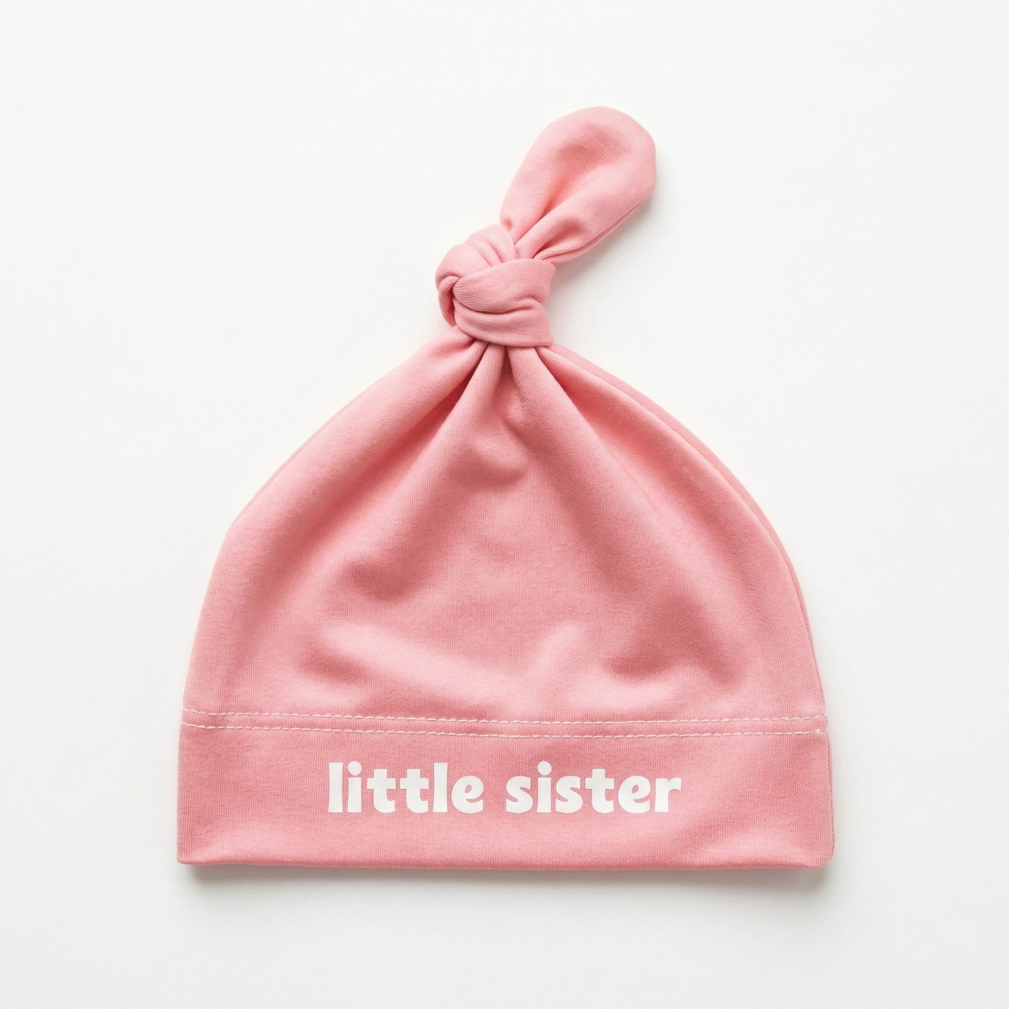 Knotted Hat in Peachy Blush