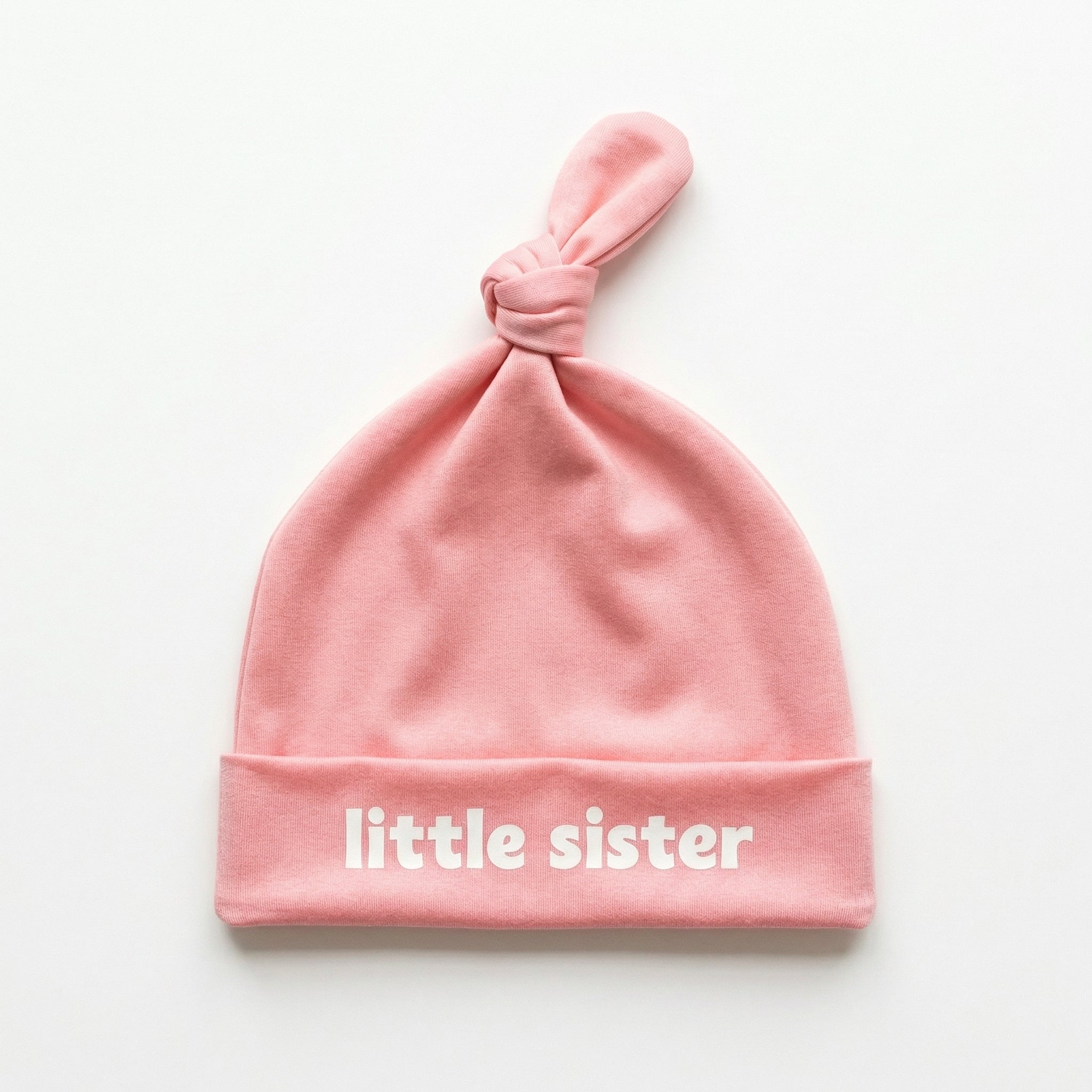 Knotted Hat in Peachy Blush