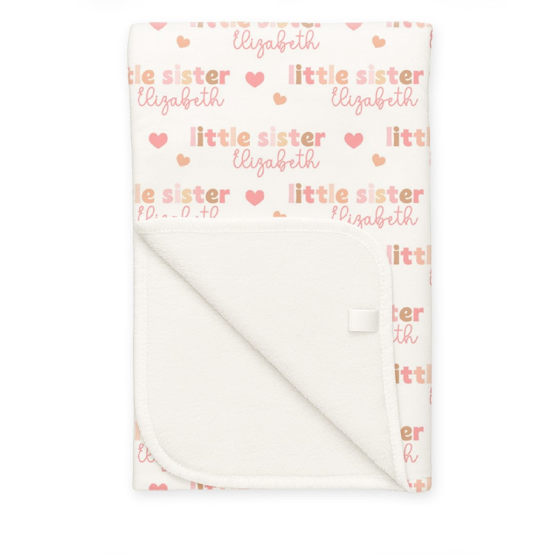 Personalized Blanket in Little Sister