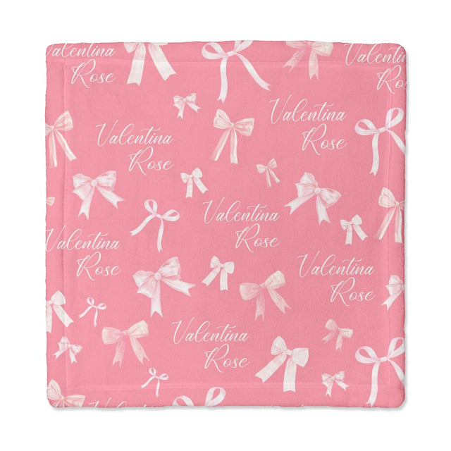 Personalized Mini Lovey in Pink Coquette Bow