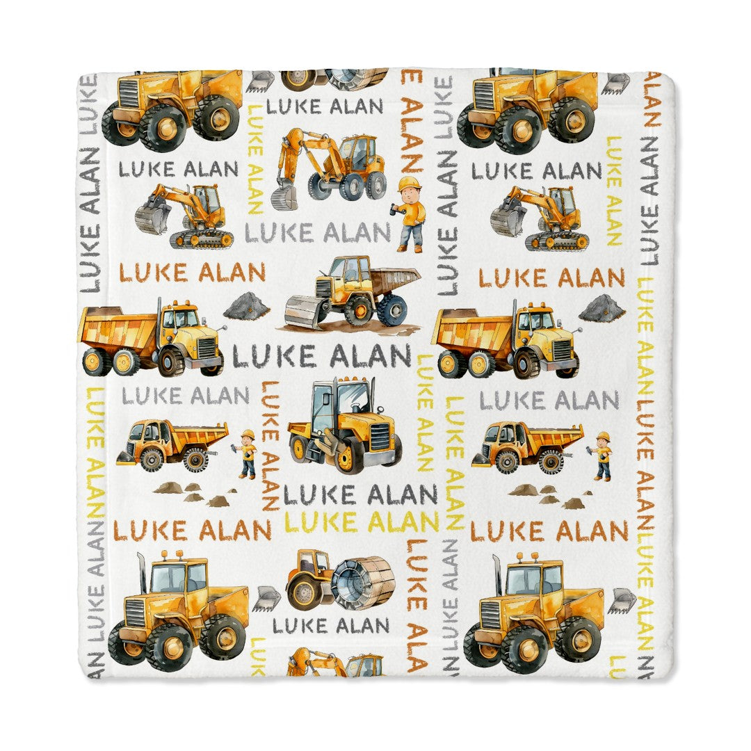 Personalized Lovey Blanket in Truck