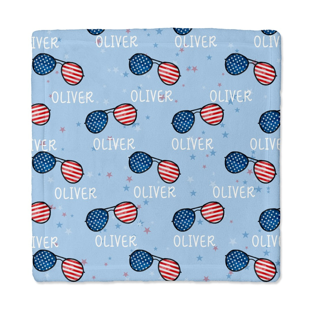 Patriotic Personalized Lovey Blanket