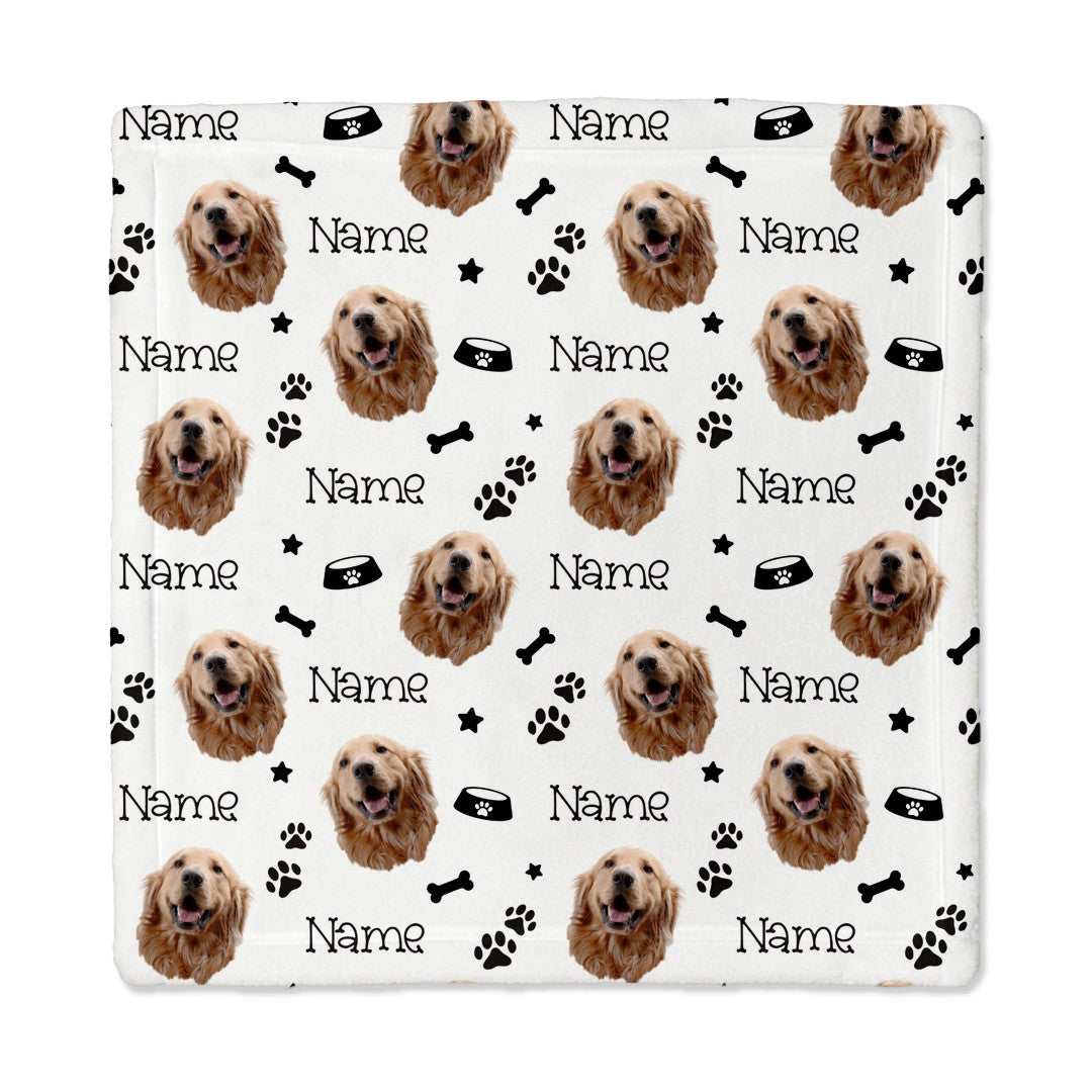 Dog Portrait Personalized Lovey Blanket
