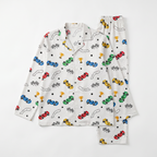 Long-Sleeved Men's Pajama Set in Pit Crew