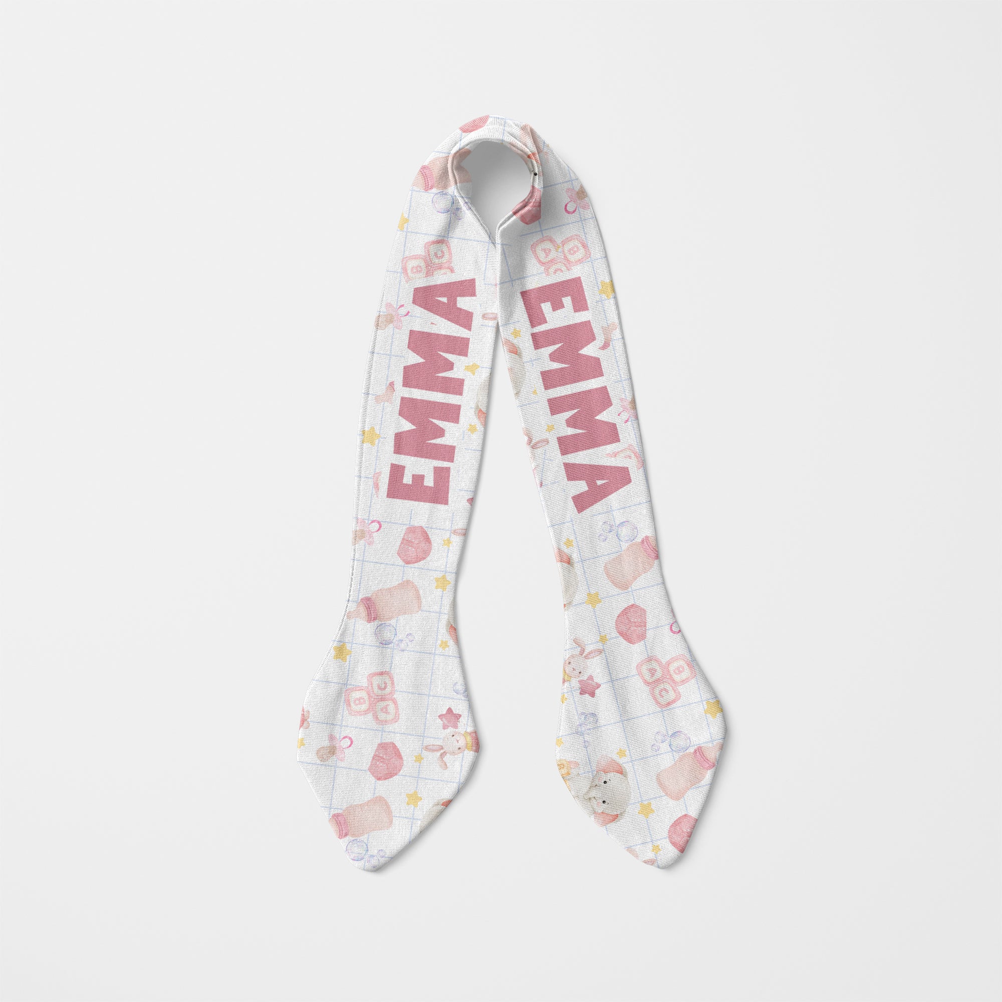 Personalized Knotted Headband in Pink Milk Drunk