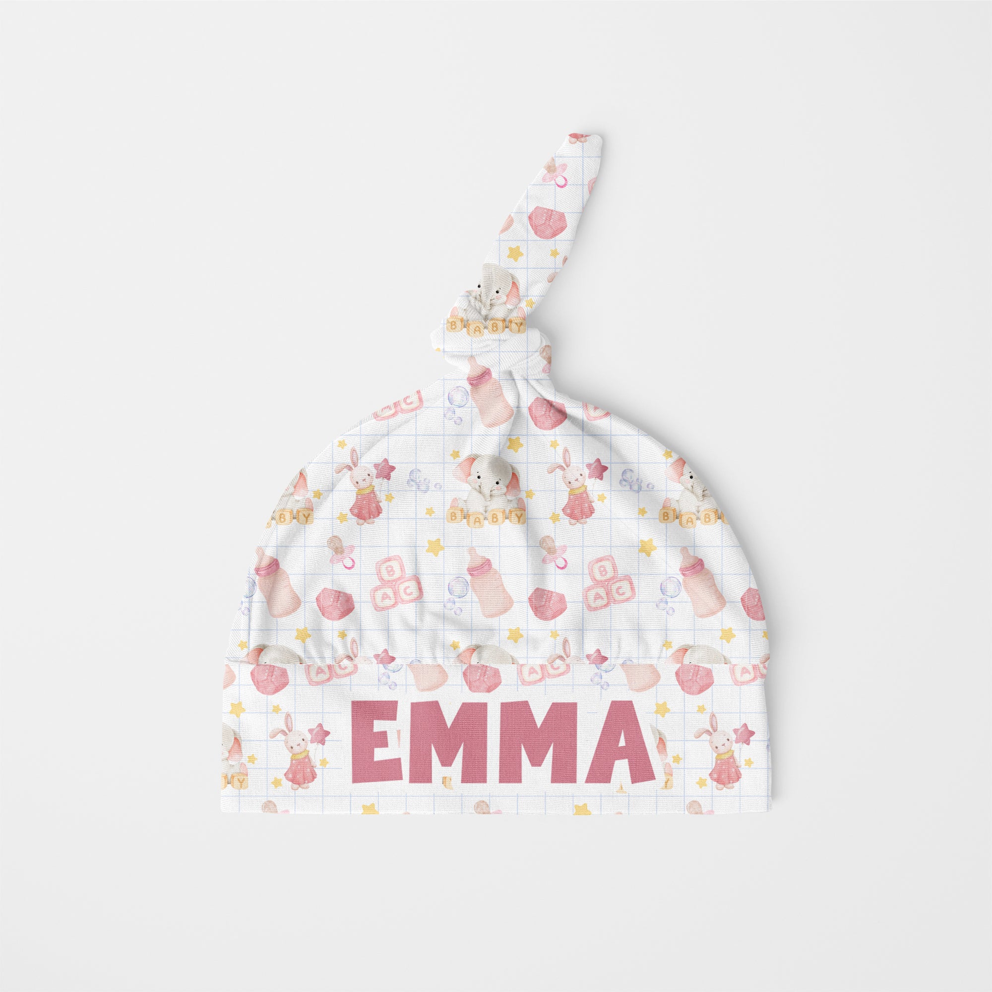 Pink Milk Drunk Personalized Knotted Hat