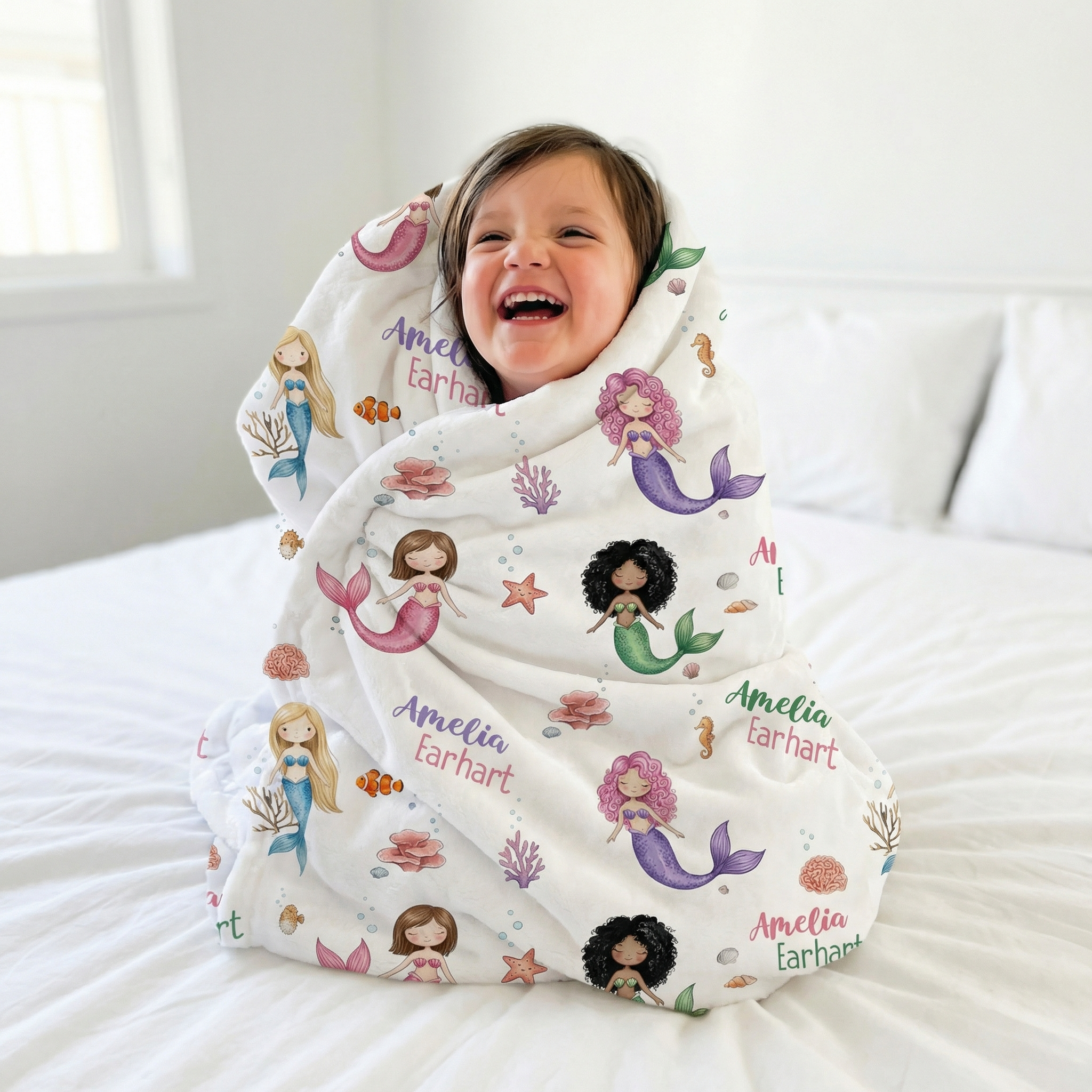Personalized Blanket in Little Mermaid